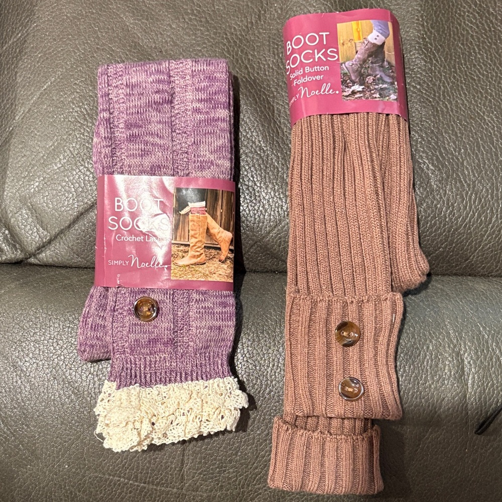 Simply Noelle set of two boot socks